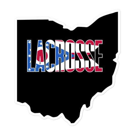 Ohio Flag Lacrosse State Sticker