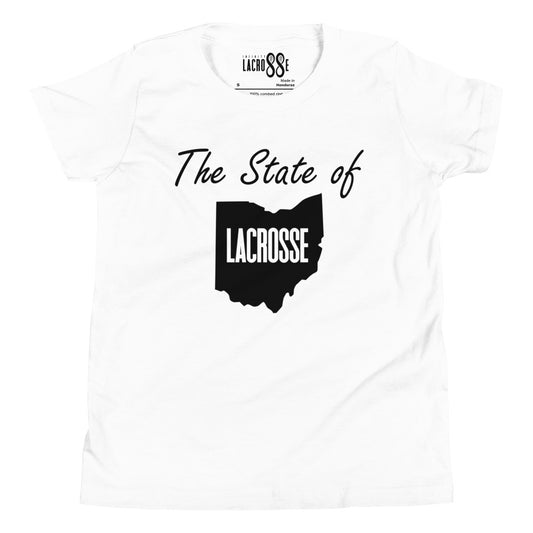 The State of Lacrosse Ohio Youth T-Shirt